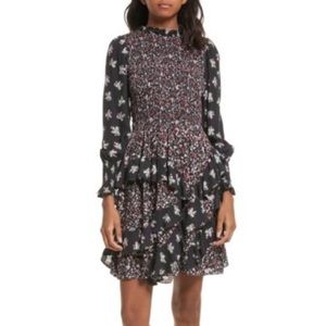Rebecca Taylor Mixed Print A-line Dress